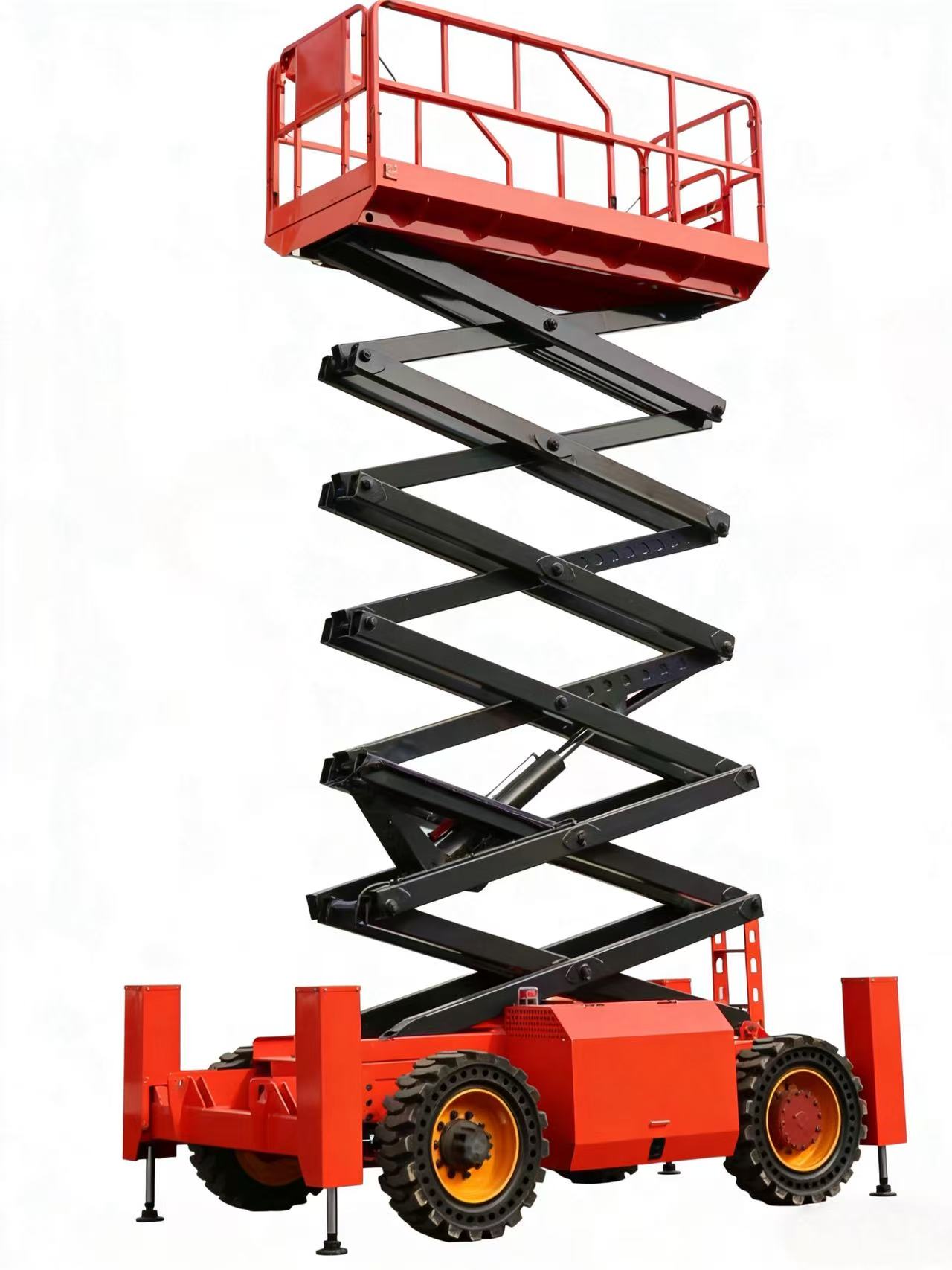 12m320kg  Rough Terrain Scissor Lift(diesel/electric）HWYY-GTJZ12